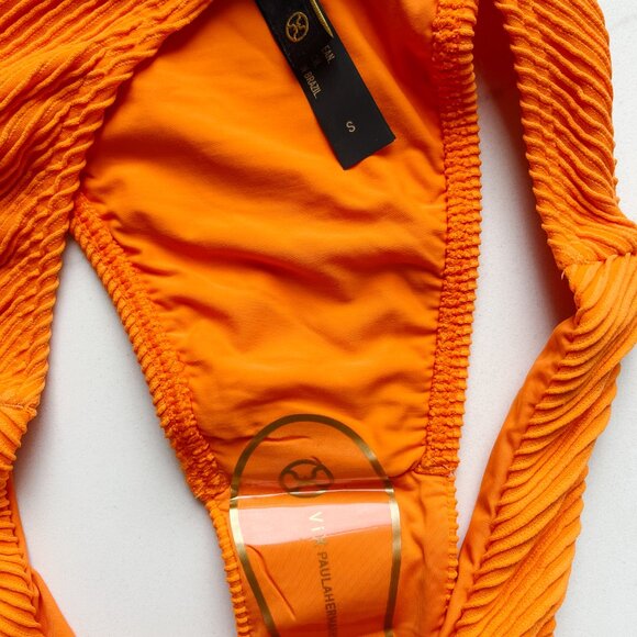 NWT Vix Dune Cheeky Bandeau Orange Bikini Set Size Small - Picture 2 of 4